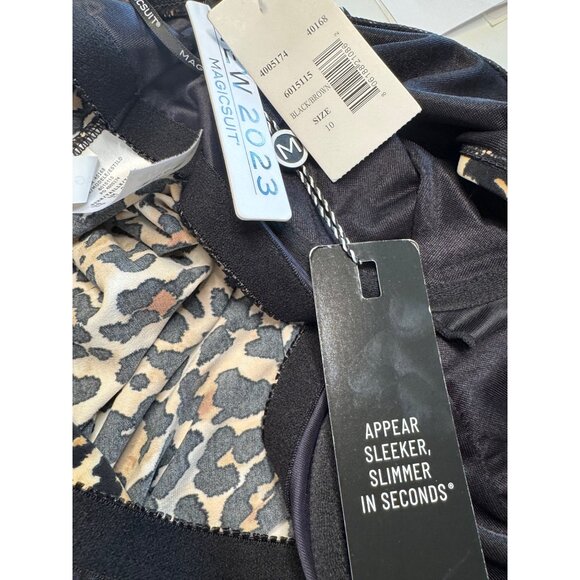 Magic suit Tankini Animal Print Size 10 Halter Swim top NWT Magicsuit Underwire - Picture 6 of 10